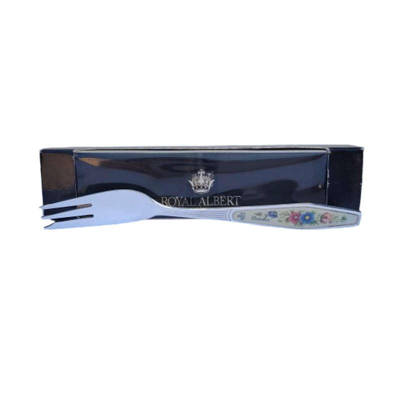 Royal Albert Flower of the Month October Silver Plated Cake Fork