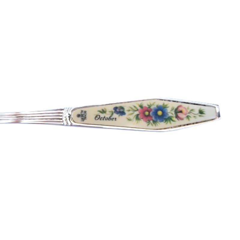 Royal Albert Flower of the Month October Silver Plated Cake Fork
