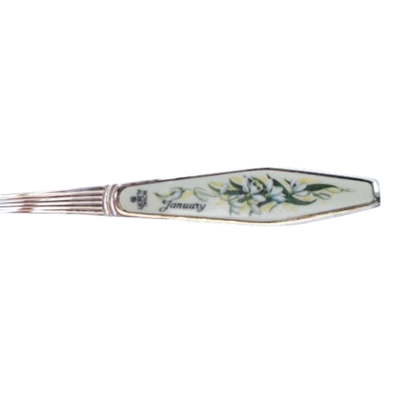 Royal Albert Flower of the Month January Silver Plated Teaspoon