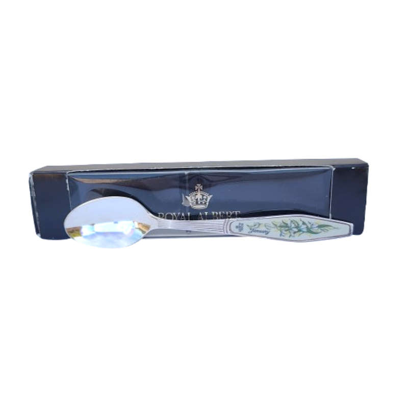 Royal Albert Flower of the Month January Silver Plated Teaspoon