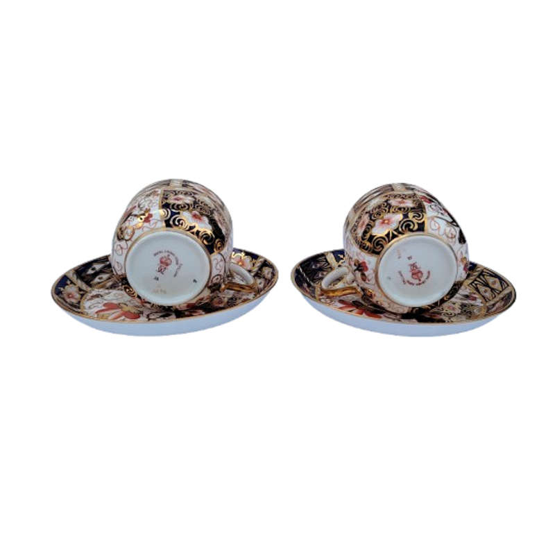Royal Crown Derby Antique Imari 2451 Espresso Set Duo x 2