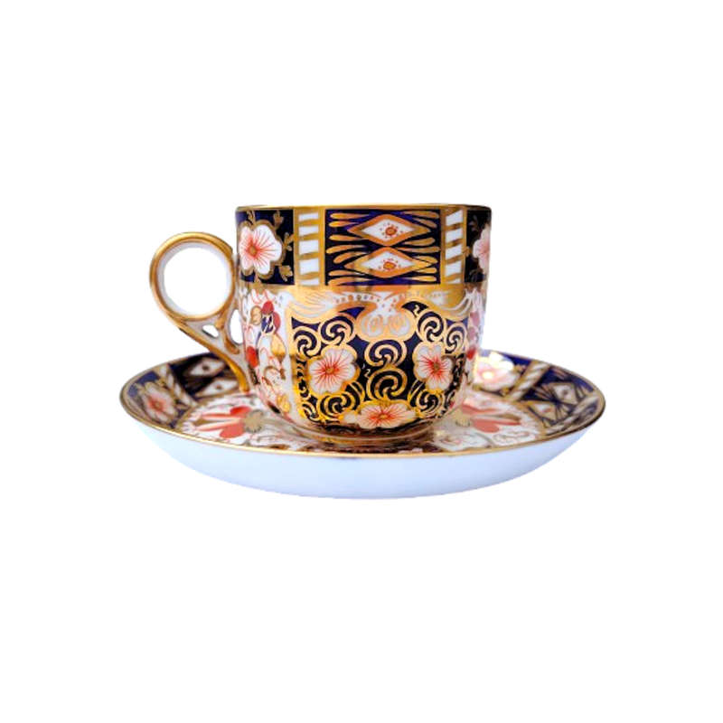 Royal Crown Derby Antique Imari 2451 Espresso Set Duo