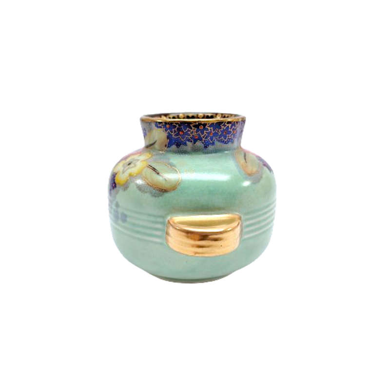 Royal Crown Devon Fielding`s Vase with Enameled Floral Detail