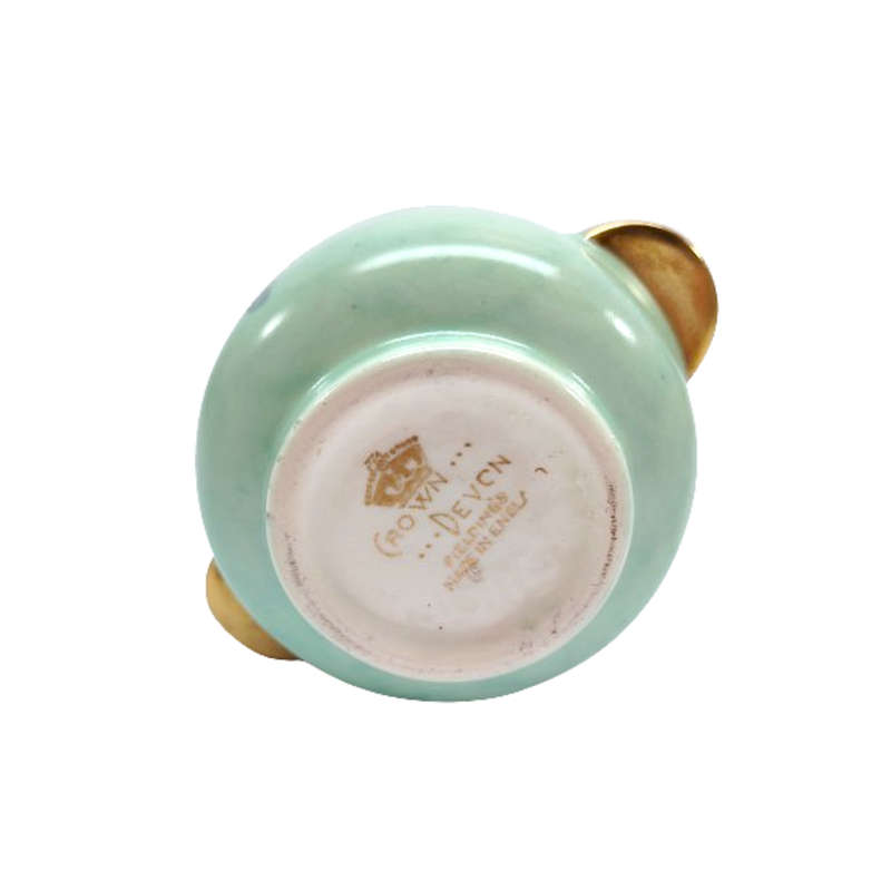 Royal Crown Devon Fielding`s Vase with Enameled Floral Detail