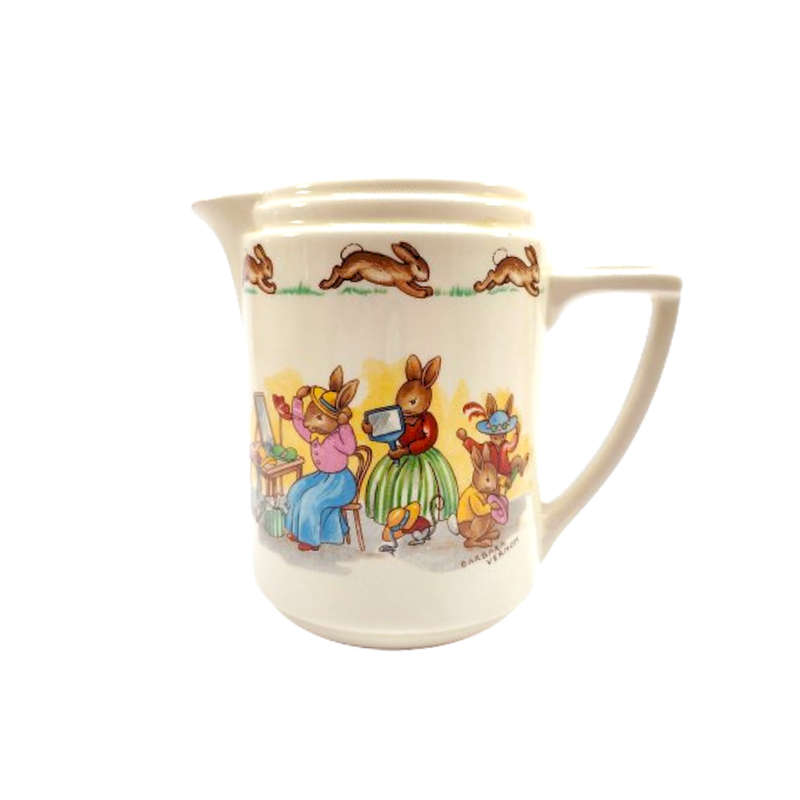Royal Doulton Bunnykins Casino Shape Jug Pitcher 1937-1953 Signed