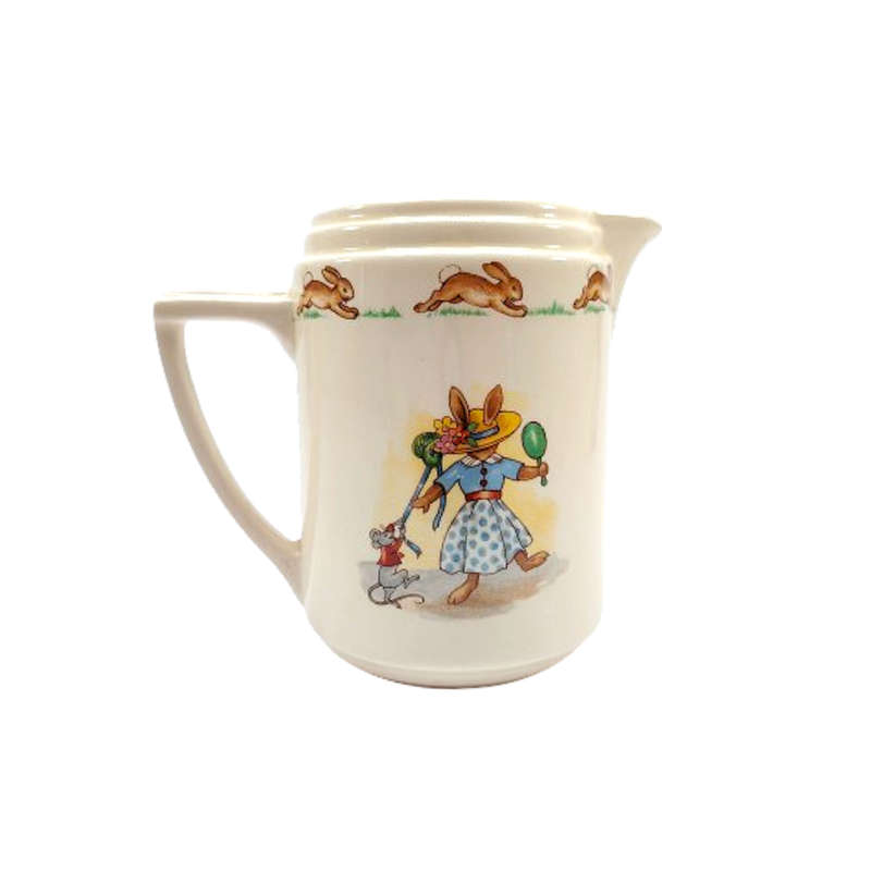 Royal Doulton Bunnykins Casino Shape Jug Pitcher 1937-1953 Signed