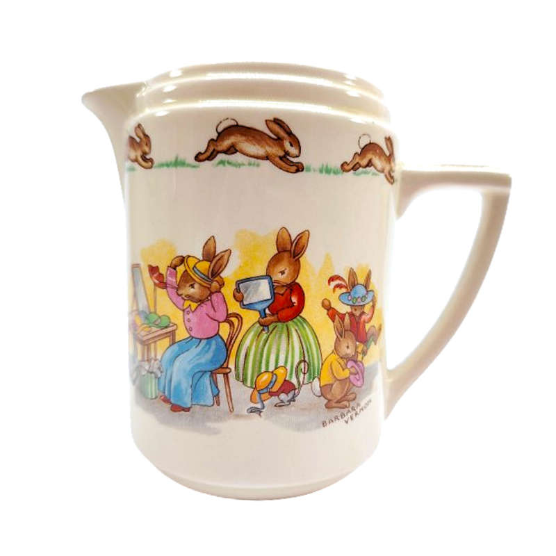 Royal Doulton Bunnykins Casino Shape Jug Pitcher 1937-1953 Signed