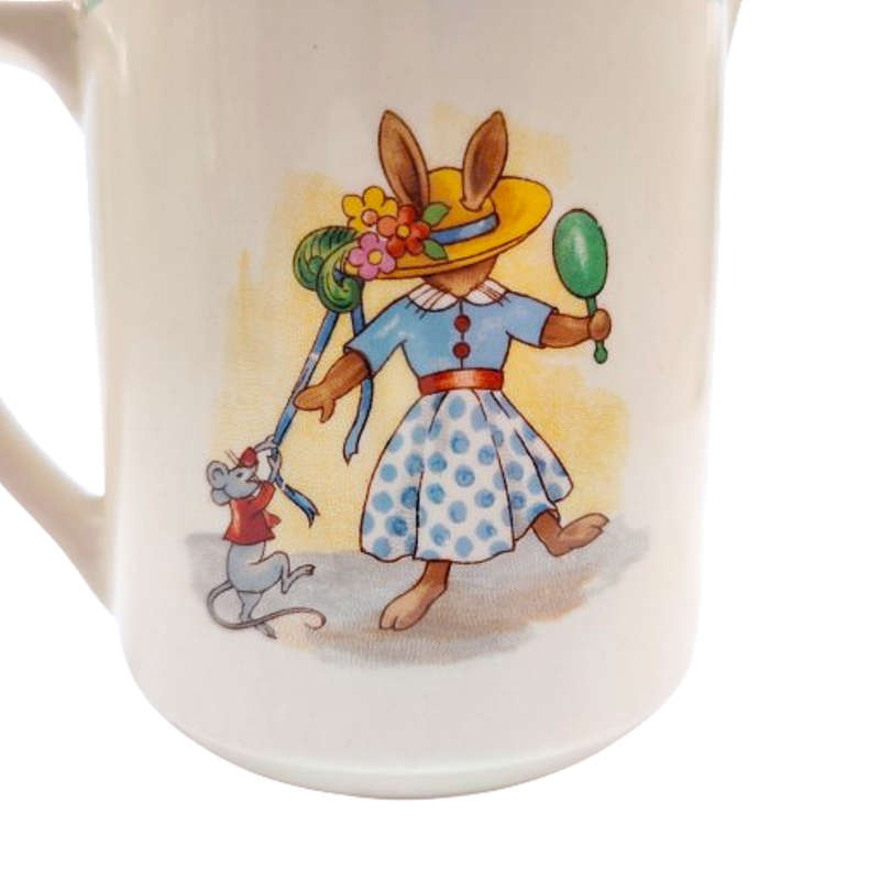 Royal Doulton Bunnykins Casino Shape Jug Pitcher 1937-1953 Signed