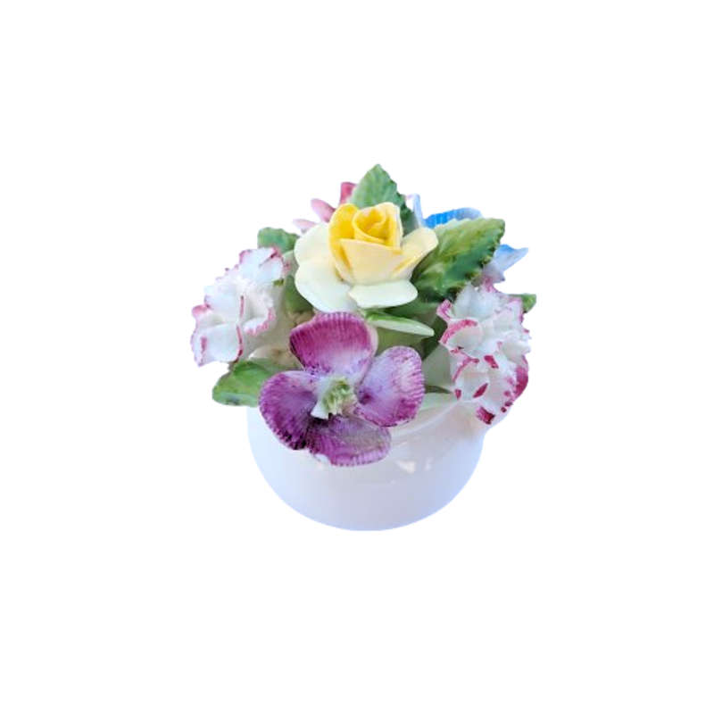 Royal Doulton pot of Porcelain Pretty Flowers