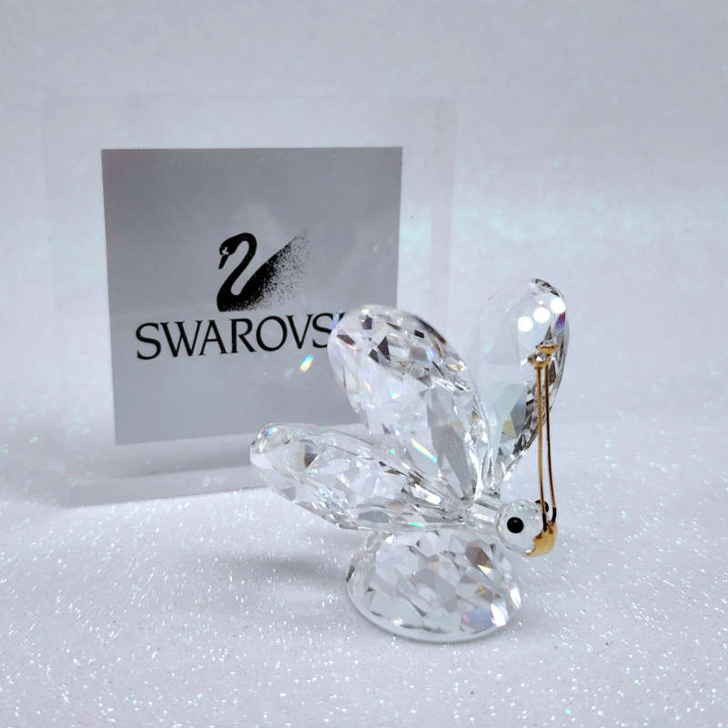 Swarovsli Crystal Large Butterfly Gold Antenna