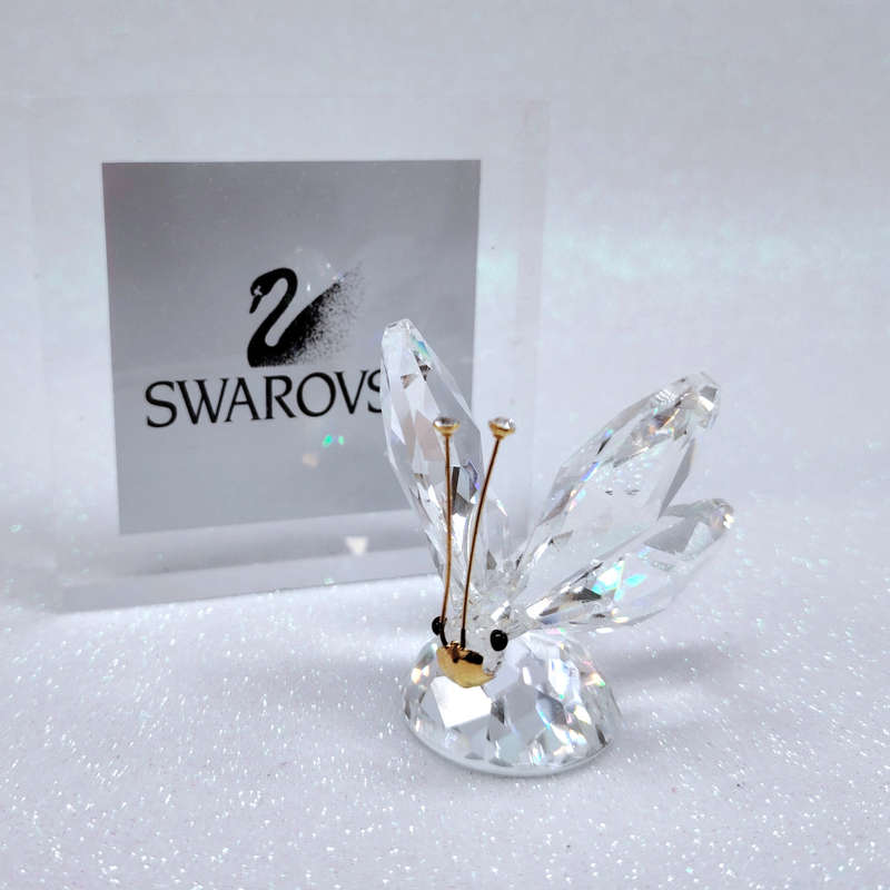 Swarovsli Crystal Large Butterfly Gold Antenna