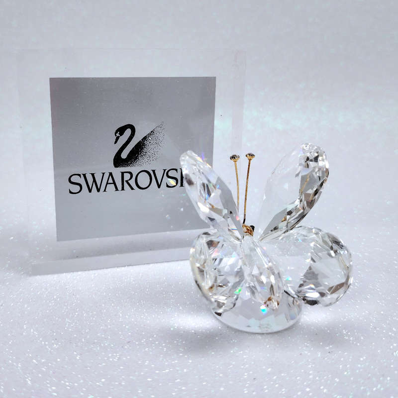 Swarovsli Crystal Large Butterfly Gold Antenna