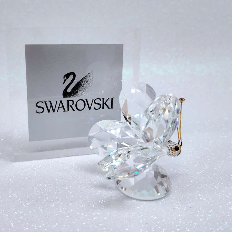 Swarovsli Crystal Large Butterfly Gold Antenna