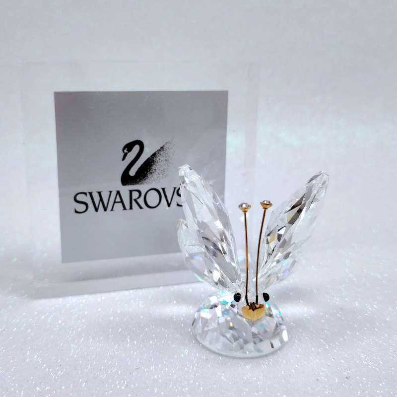 Swarovsli Crystal Large Butterfly Gold Antenna