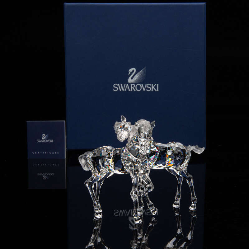 Swarovski Crystal Foals part of the Peaceful Countryside