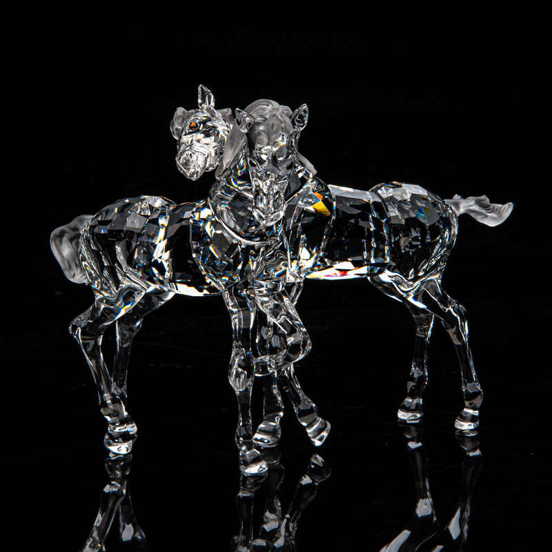 Swarovski Crystal Foals part of the Peaceful Countryside