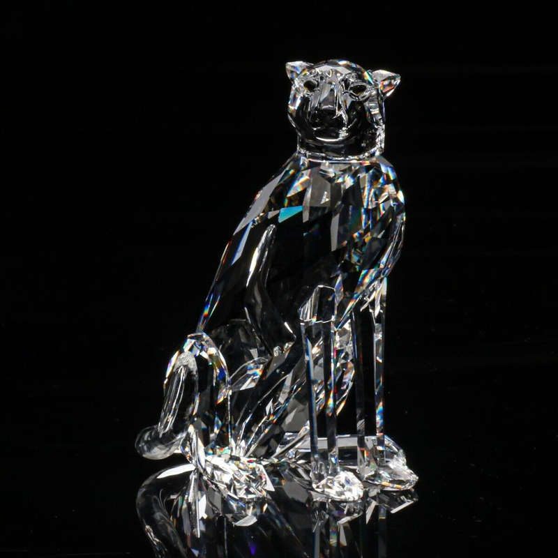 Swarovski Crystal Leopard Cheetah African Wildlife Retired