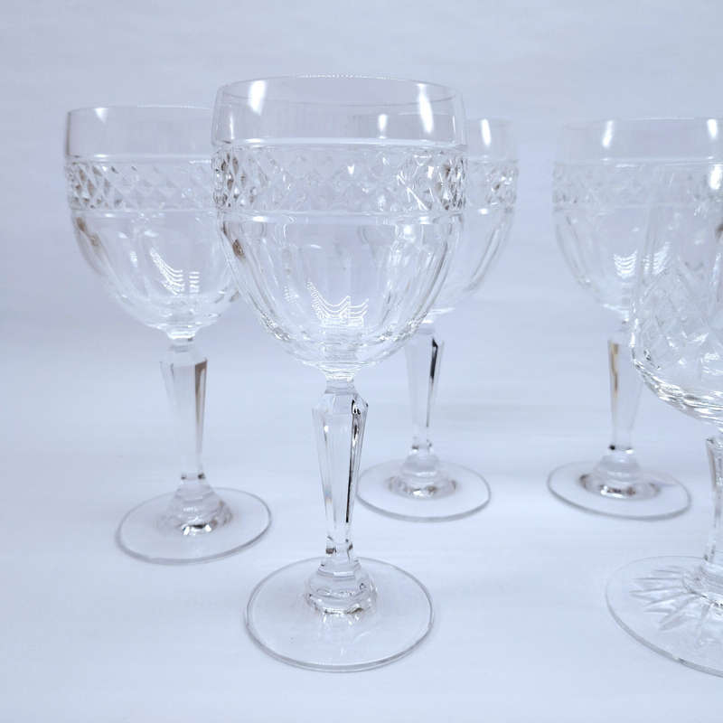 Beautiful Cut Glass Crystal Ashley and other Wine Glasses