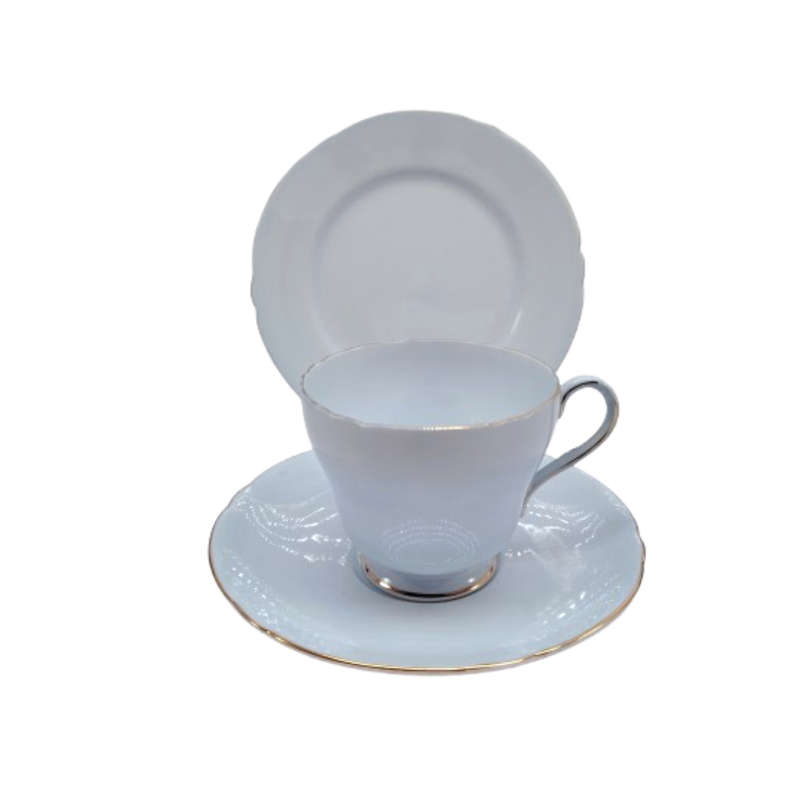 Shelley Pastel Blue Trio Cup Saucer and Plate