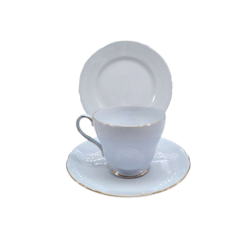 Shelley Pastel Blue Trio Cup Saucer and Plate