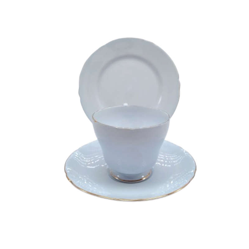 Shelley Pastel Blue Trio Cup Saucer and Plate