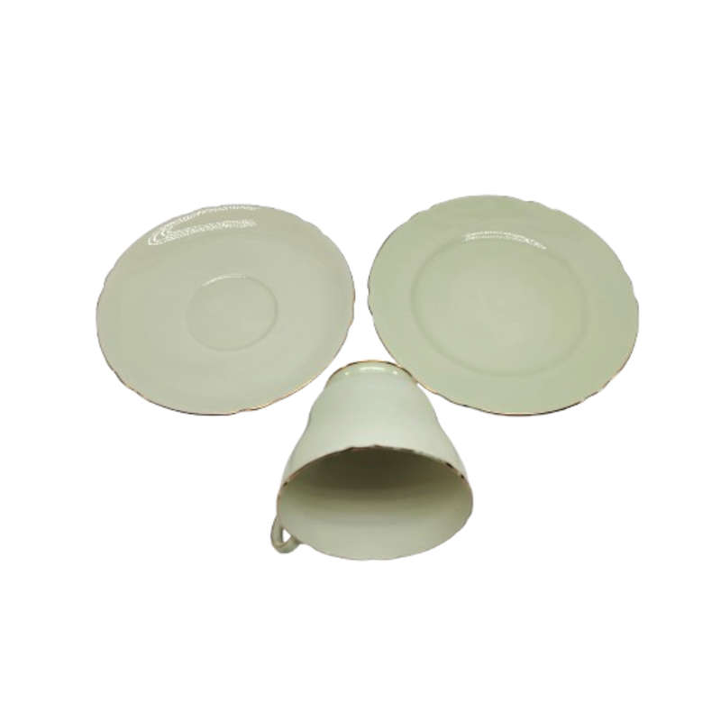Shelley Pastel Green Trio Cup Saucer and Plate