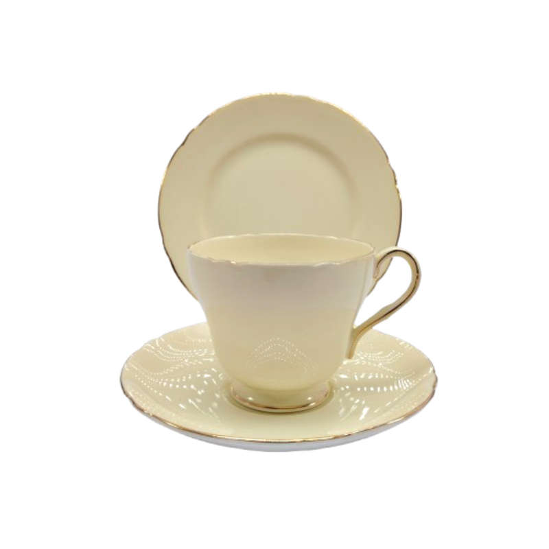 Shelley Pastel Pale Yellow Trio Cup Saucer and Plate
