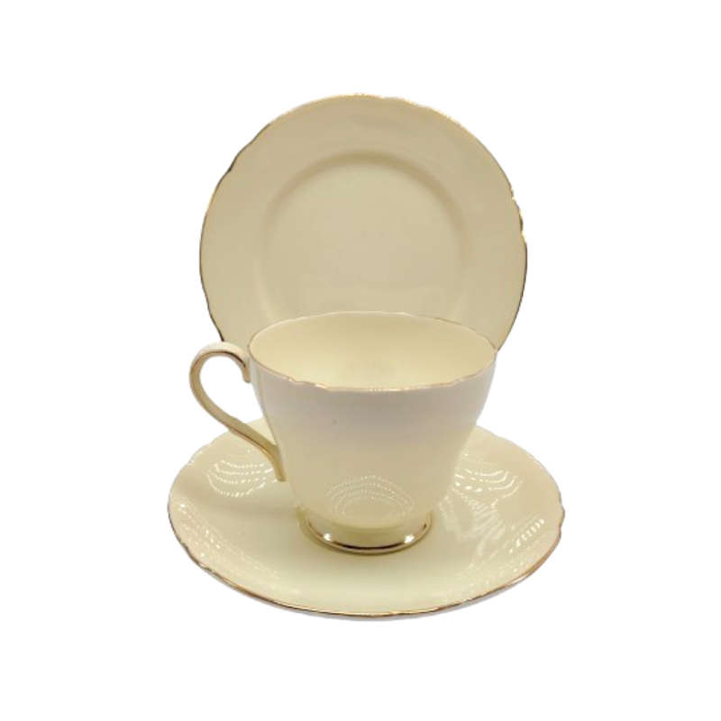Shelley Pastel Pale Yellow Trio Cup Saucer and Plate
