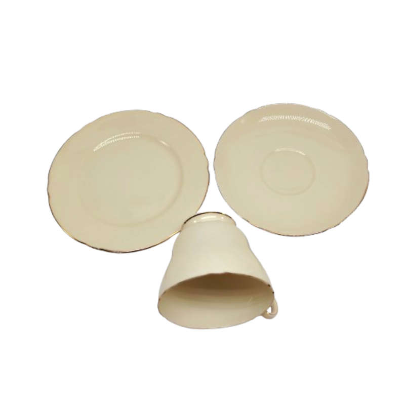 Shelley Pastel Pale Yellow Trio Cup Saucer and Plate