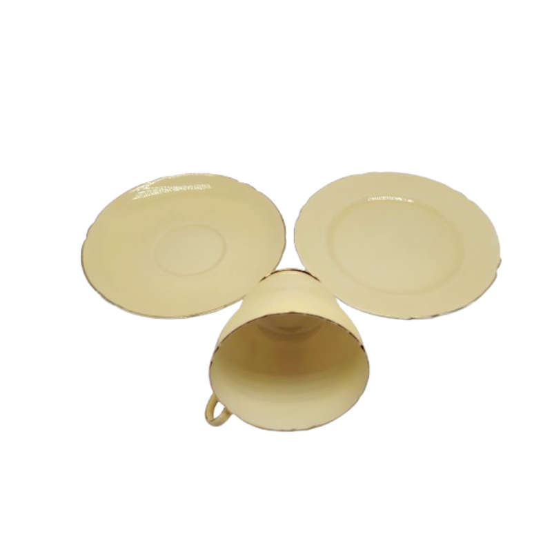 Shelley Pastel Yellow Trio Cup Saucer and Plate