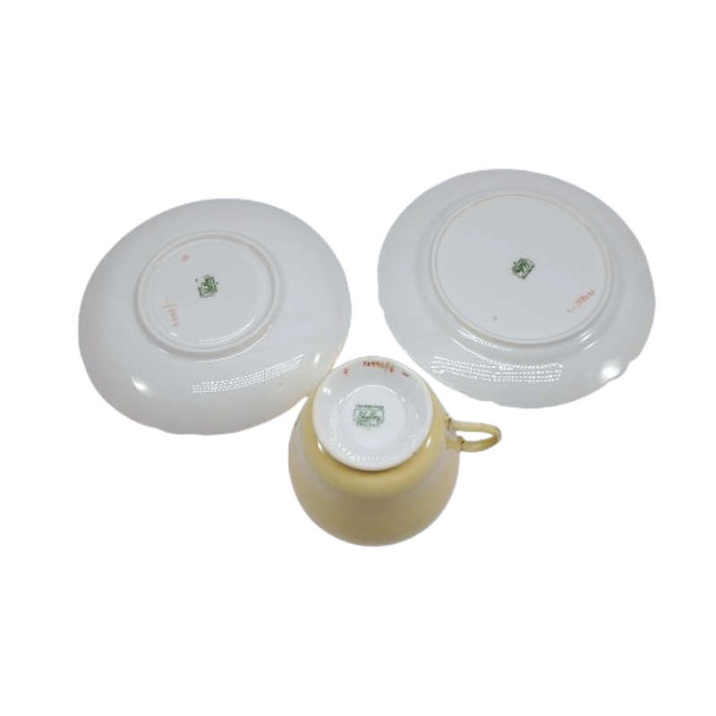 Shelley Pastel Yellow Trio Cup Saucer and Plate