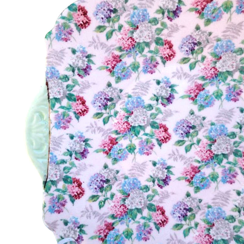 Shelley Pink Chintz Hydrangea Summer Glory Cake Plate