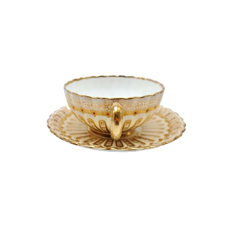 Jeweled Spode Copeland Cup and Saucer Duo Teacup and saucer