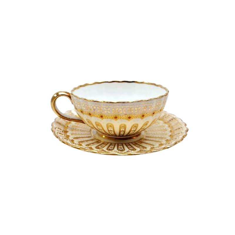 Jeweled Spode Copeland Cup and Saucer Duo Teacup and saucer