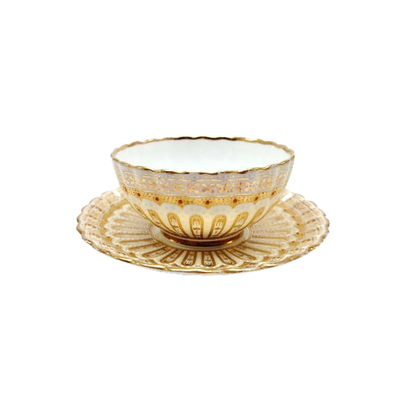 Jeweled Spode Copeland Cup and Saucer Duo Teacup and saucer