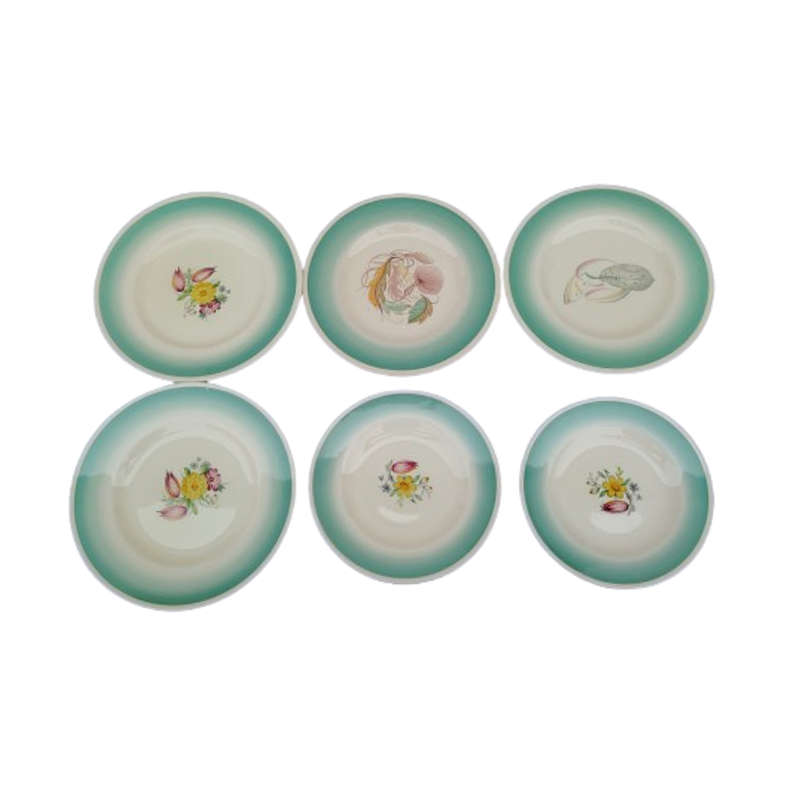 Royal Vale Bone China with blue & grey leaf  Tea Set