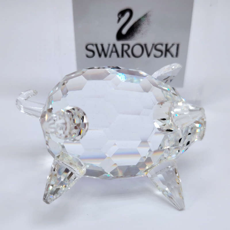 Swarovski Silver Crystal large pig with crystal tail
