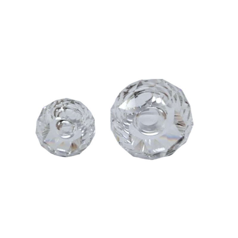 Swarovski Silver Crystal Global Ball Medium and Small Candleholders