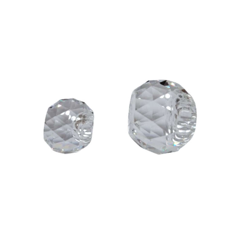Swarovski Silver Crystal Global Ball Medium and Small Candleholders
