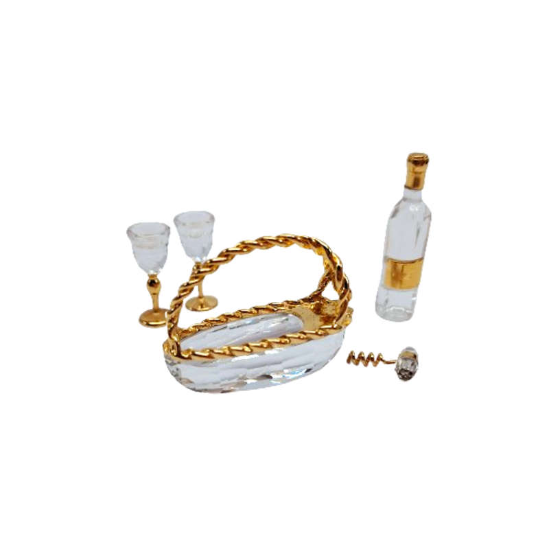 Swarovski Crystal Memories Wine Picnic Set Gold Plated