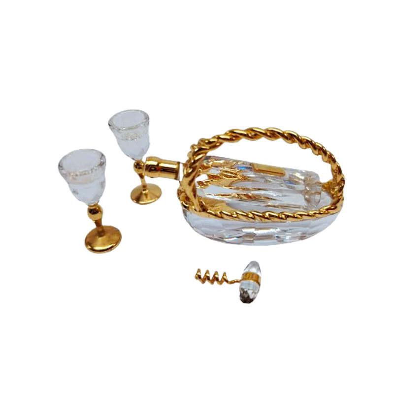 Swarovski Crystal Memories Wine Picnic Set Gold Plated