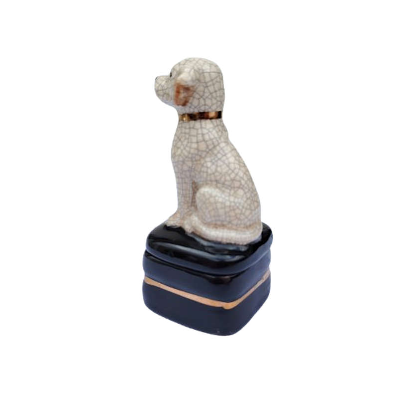 Takahashi Yellow Lab Dog Porcelain Trinket Box