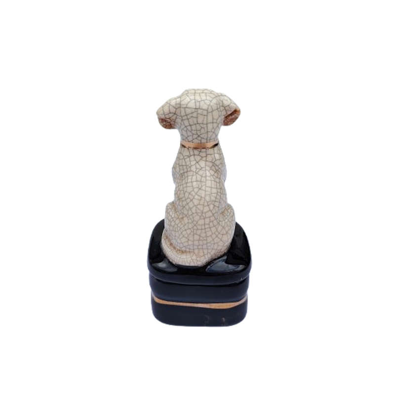 Takahashi Yellow Lab Dog Porcelain Trinket Box