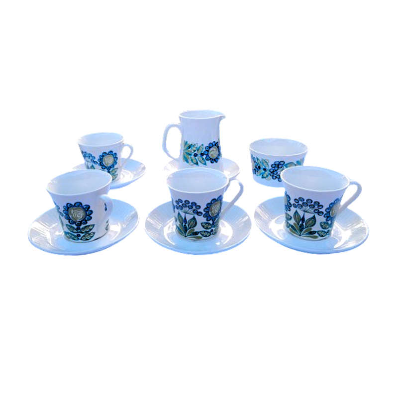 Tor Viking Figgjo Flint Norway Blue and Green Tea Set