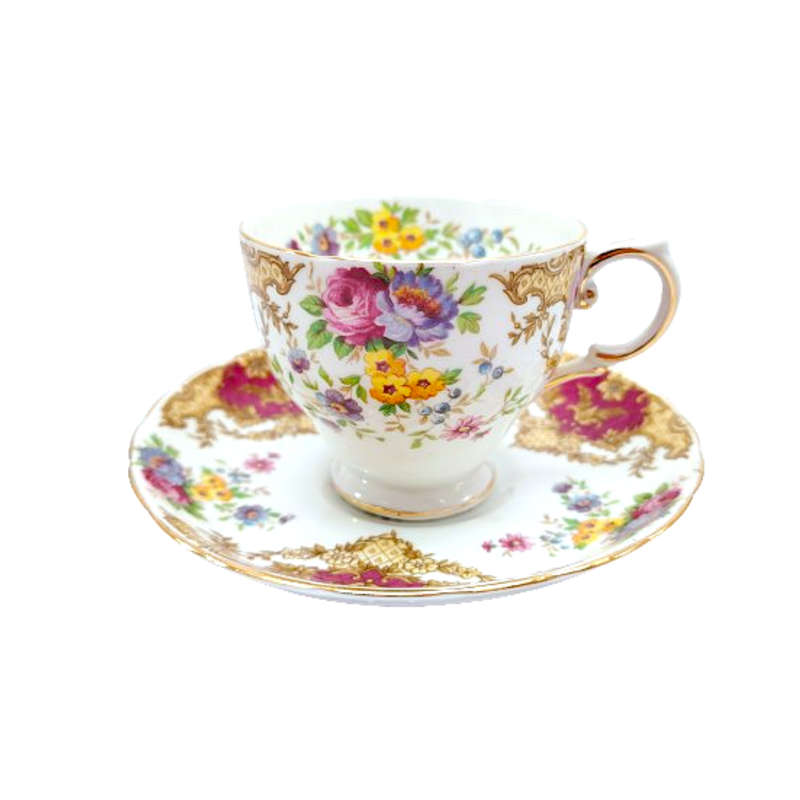 Tuscan Burgundy Provence Tea Set - High Tea at Home