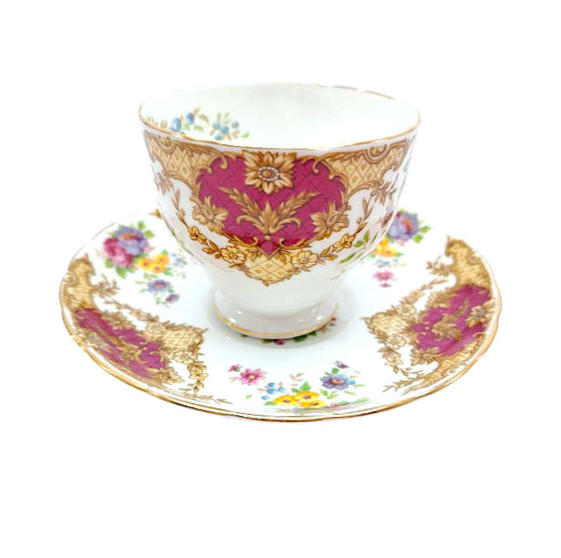 Tuscan Burgundy Provence Tea Set - High Tea at Home