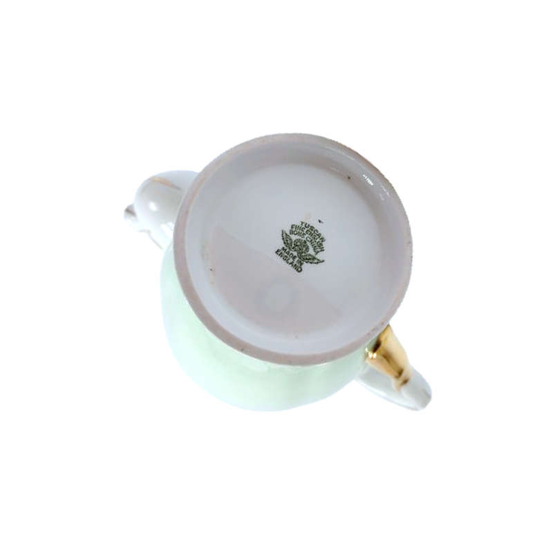 Tuscan Pale Green and Gold Porcelain Tea Pot