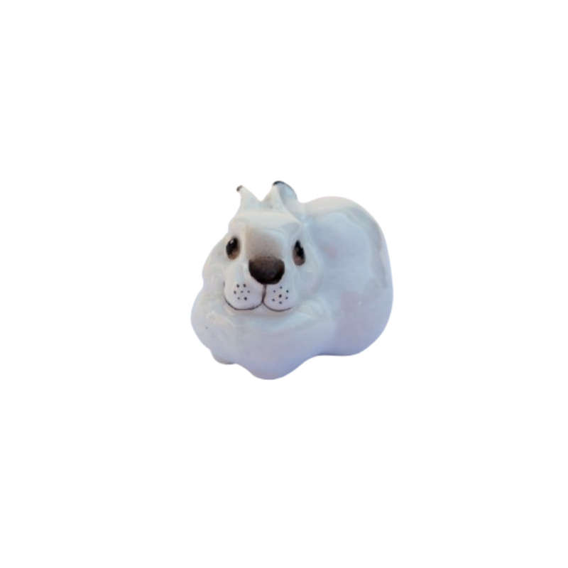 Lomonosov USSR Porcelain White Snow Bunny Rabbit