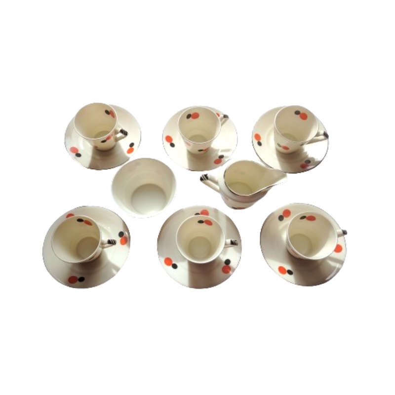 Rare vintage 1930's Czech Victoria Porcelain Art Deco Tea set