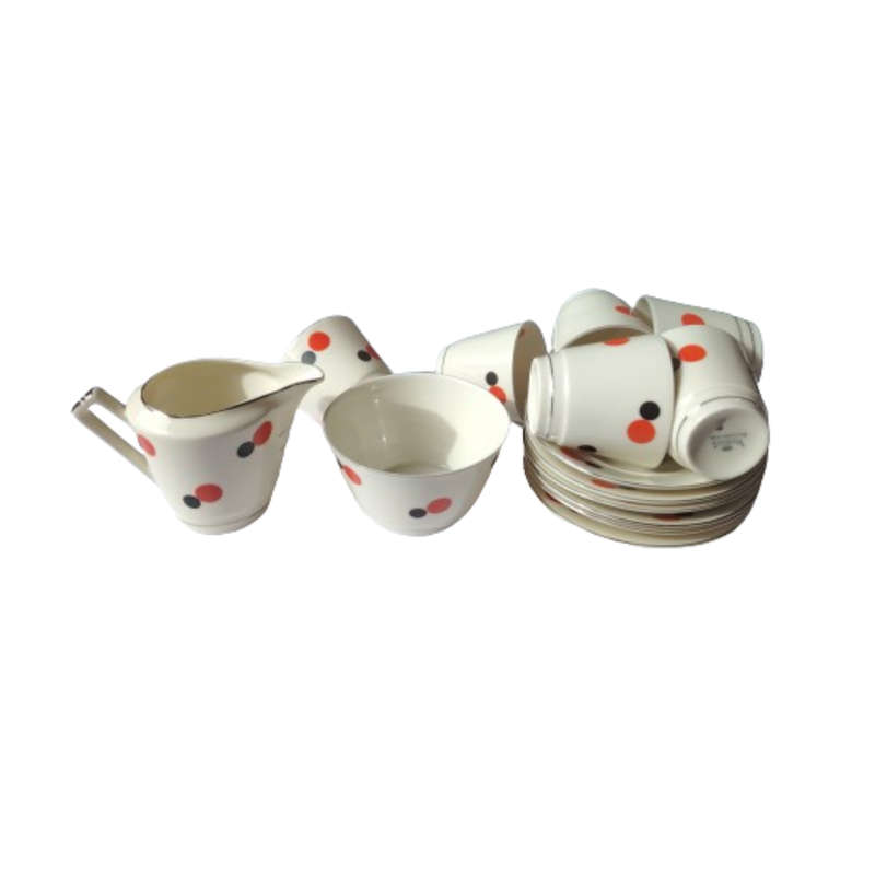 Rare vintage 1930's Czech Victoria Porcelain Art Deco Tea set
